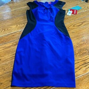 Melrose blue and black sleeveless dress.  Color block. Size 10, New with Tags